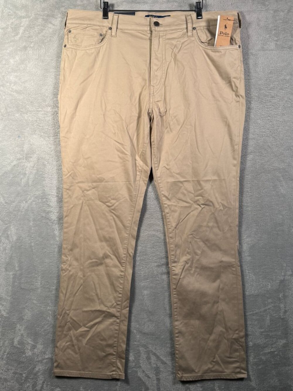 Polo Ralph Lauren Pants Mens 38x32 Khaki Varick SLIM Straight Stretch $125